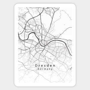 Dresden Germany City Map Sticker